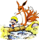 Naruto and Kyuubi (calvin and hobbs)