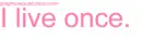 I live,Love,Die once