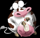cow drinking milk