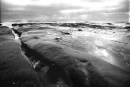 beach black and white picture