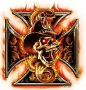 Iron skull cross