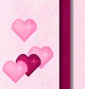 purple and pink hearts