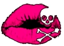 pink skull kiss