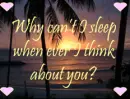 Why can't i sleep when...