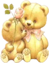 bears with rose