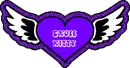Purple Heart Skull Kitty