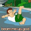 beam me up, god