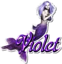 violet purple mermaid