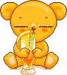 teddy drinkin juice