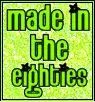 Made in the 80s glitter green