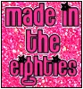 Made in the 80s glitter pink