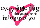 hung up on you