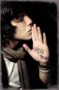 boy with miss you on his hand