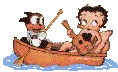 Betty Boop ride in boat