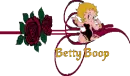 Betty Boop sit on rose w her name on it