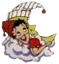Betty Boop sleep on Moon