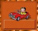 Betty Boop driving red car
