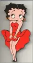 Betty Boop wear red and her eyes winks