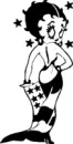 White and Black sexy Betty Boop