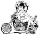 Betty Boop Biker moody