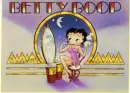 Betty Boop looking at Mirror to put makeup on her face