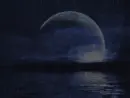 aimated sky background with rain and water