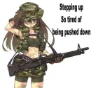 stepping up, so tired of being pushed down