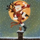 dancing santa and rudolph