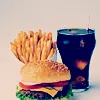 Fries,Soda and A Cheesburger.