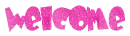 Pink Welcome Glitter