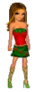 a girl in strawberry suit