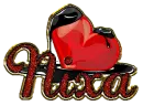 DRIPPING RED HEART WITH MY NAME