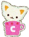 Kawaii Kitty In A Cup