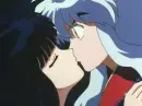 Kikyo an Inuyasha kissing