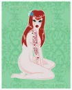 Redheded Tattoo girl