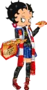 Betty Boop eat Pizza Hut