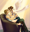 guy with an angel