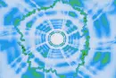 Background Blue Green Portal