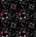 Pink & White Swirly Vines