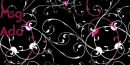 Pink & White Swirly Vines