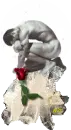 hombre y flor