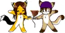 Cats Holding a Rose