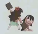 Girl Getting Hit With a Suit Case