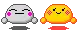 grey n orange blob friendys