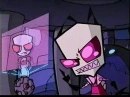 Zim putting the middle finger up to gir 