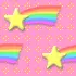Rainbow shooting stars