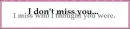 I Don't Miss You
