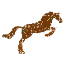 Brown Glitter Horse Jumping