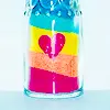 colorful sand bottle