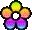 Rainbow Hippie Flower